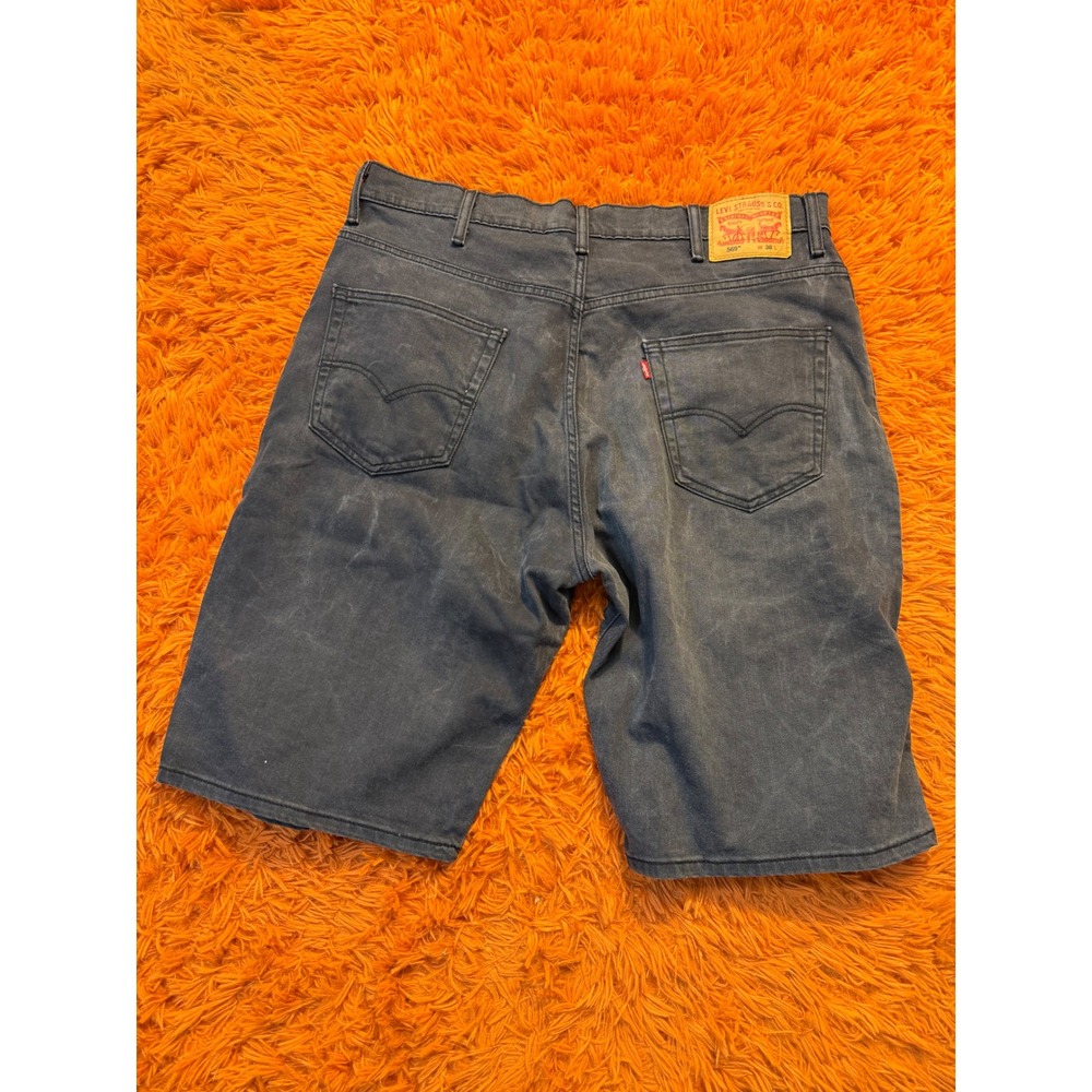 Levis 569 Loose Straight Denim Shorts Mens 38 Faded Black Charcoal 35569-0205